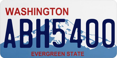 WA license plate ABH5400