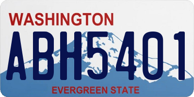 WA license plate ABH5401