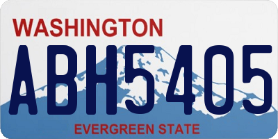 WA license plate ABH5405