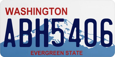WA license plate ABH5406