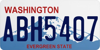 WA license plate ABH5407
