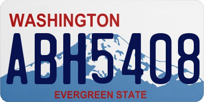 WA license plate ABH5408