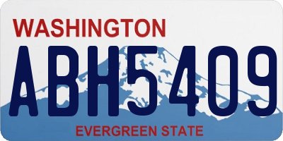 WA license plate ABH5409