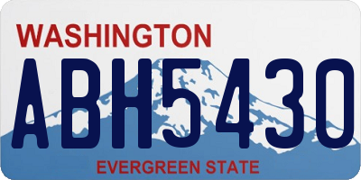 WA license plate ABH5430