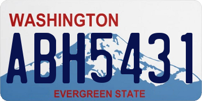 WA license plate ABH5431