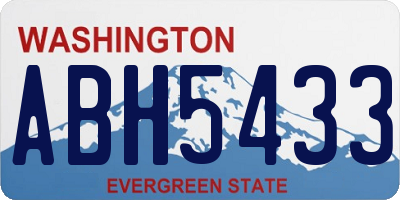 WA license plate ABH5433