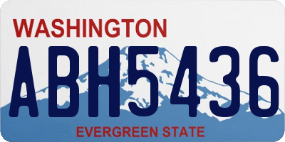 WA license plate ABH5436