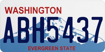 WA license plate ABH5437