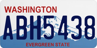WA license plate ABH5438