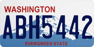 WA license plate ABH5442