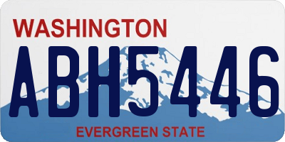 WA license plate ABH5446