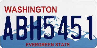 WA license plate ABH5451