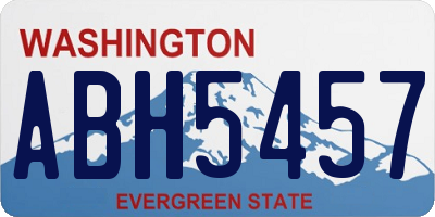 WA license plate ABH5457