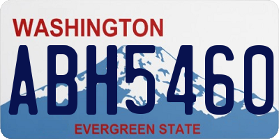 WA license plate ABH5460
