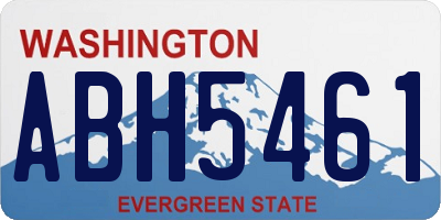 WA license plate ABH5461