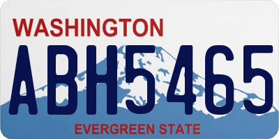 WA license plate ABH5465