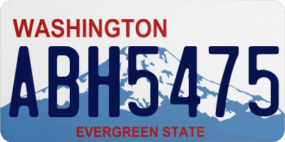 WA license plate ABH5475