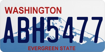 WA license plate ABH5477