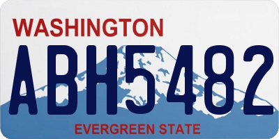 WA license plate ABH5482