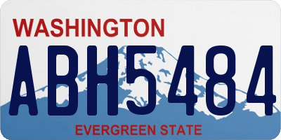 WA license plate ABH5484