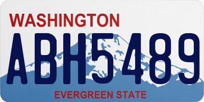 WA license plate ABH5489
