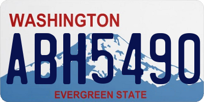 WA license plate ABH5490