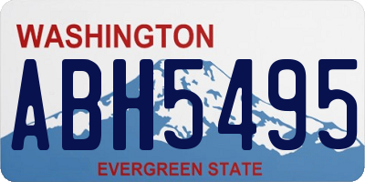 WA license plate ABH5495