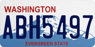 WA license plate ABH5497