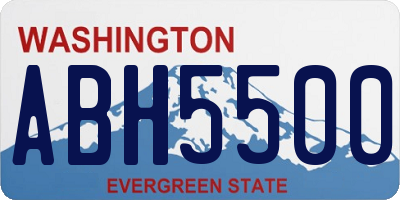WA license plate ABH5500
