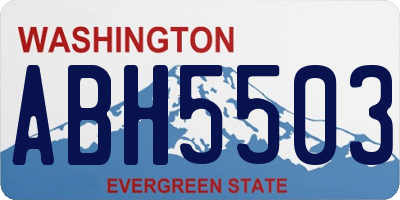 WA license plate ABH5503