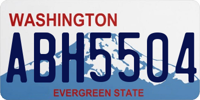 WA license plate ABH5504