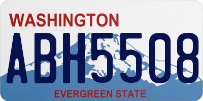 WA license plate ABH5508