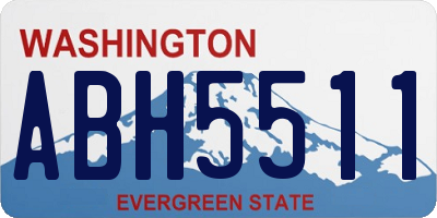 WA license plate ABH5511
