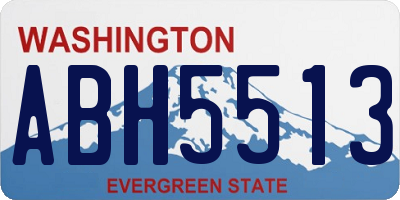 WA license plate ABH5513