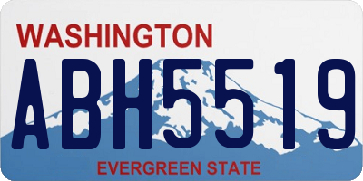 WA license plate ABH5519