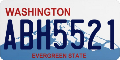 WA license plate ABH5521