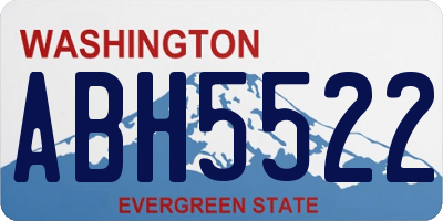 WA license plate ABH5522