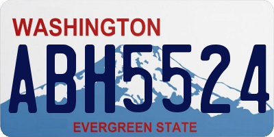 WA license plate ABH5524