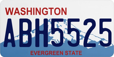 WA license plate ABH5525