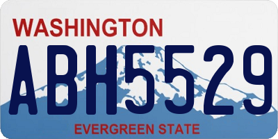 WA license plate ABH5529