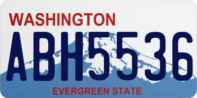 WA license plate ABH5536
