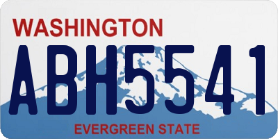 WA license plate ABH5541