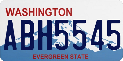 WA license plate ABH5545