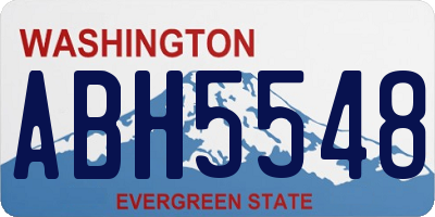 WA license plate ABH5548