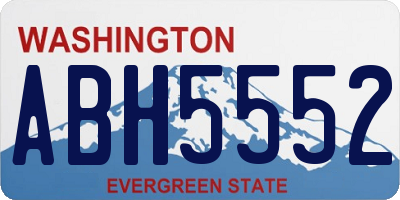 WA license plate ABH5552