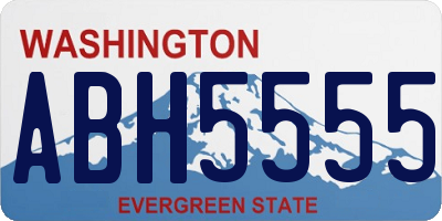 WA license plate ABH5555