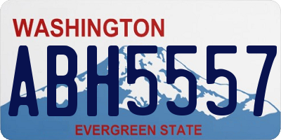 WA license plate ABH5557