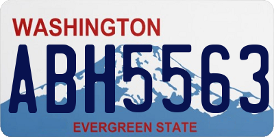 WA license plate ABH5563