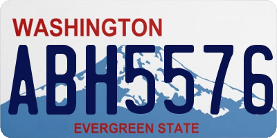 WA license plate ABH5576