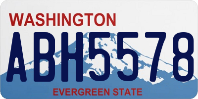 WA license plate ABH5578